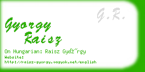 gyorgy raisz business card
